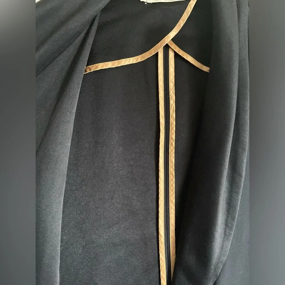 Monk & Lou tuxedo collar flowy draped  one button jacket with pockets size S - Picture 8 of 13